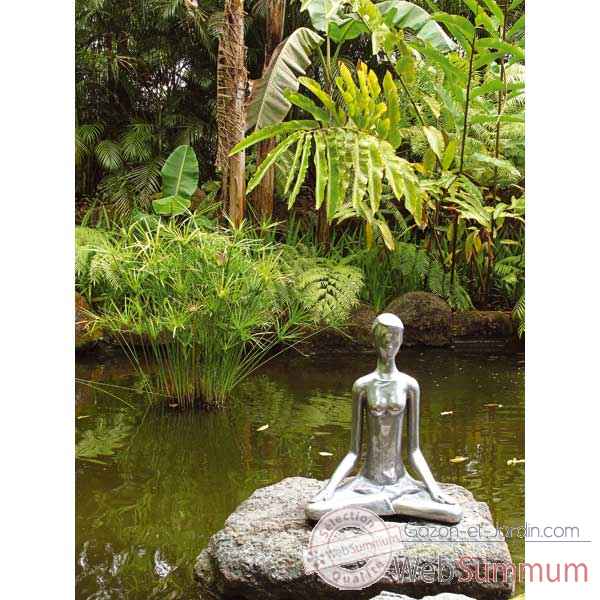 Sculpture-Modle Yoga Meditation Pose, surface bronze nouveau-bs1511nb