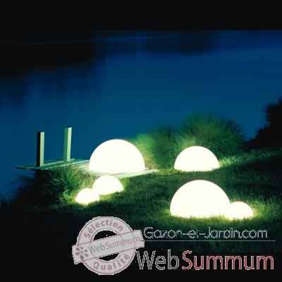 Lampe ronde Sound socle a enfouir granite Moonlight -mslmbgglmsl750